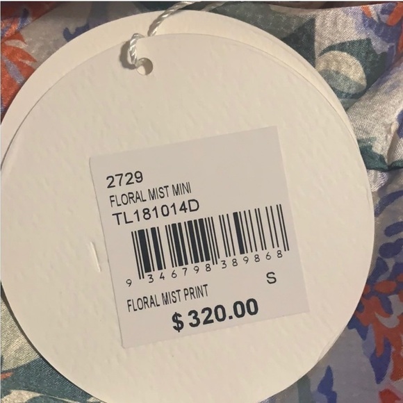 NWT LA MAISON TALULAH SILK MINI DRESS Floral Mist Small - Picture 3 of 11